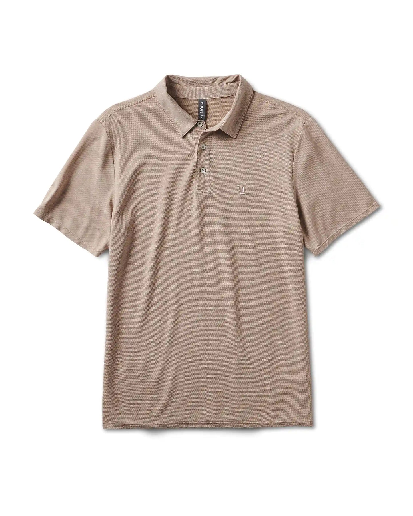 Knit Twill Polo | Camel Heather