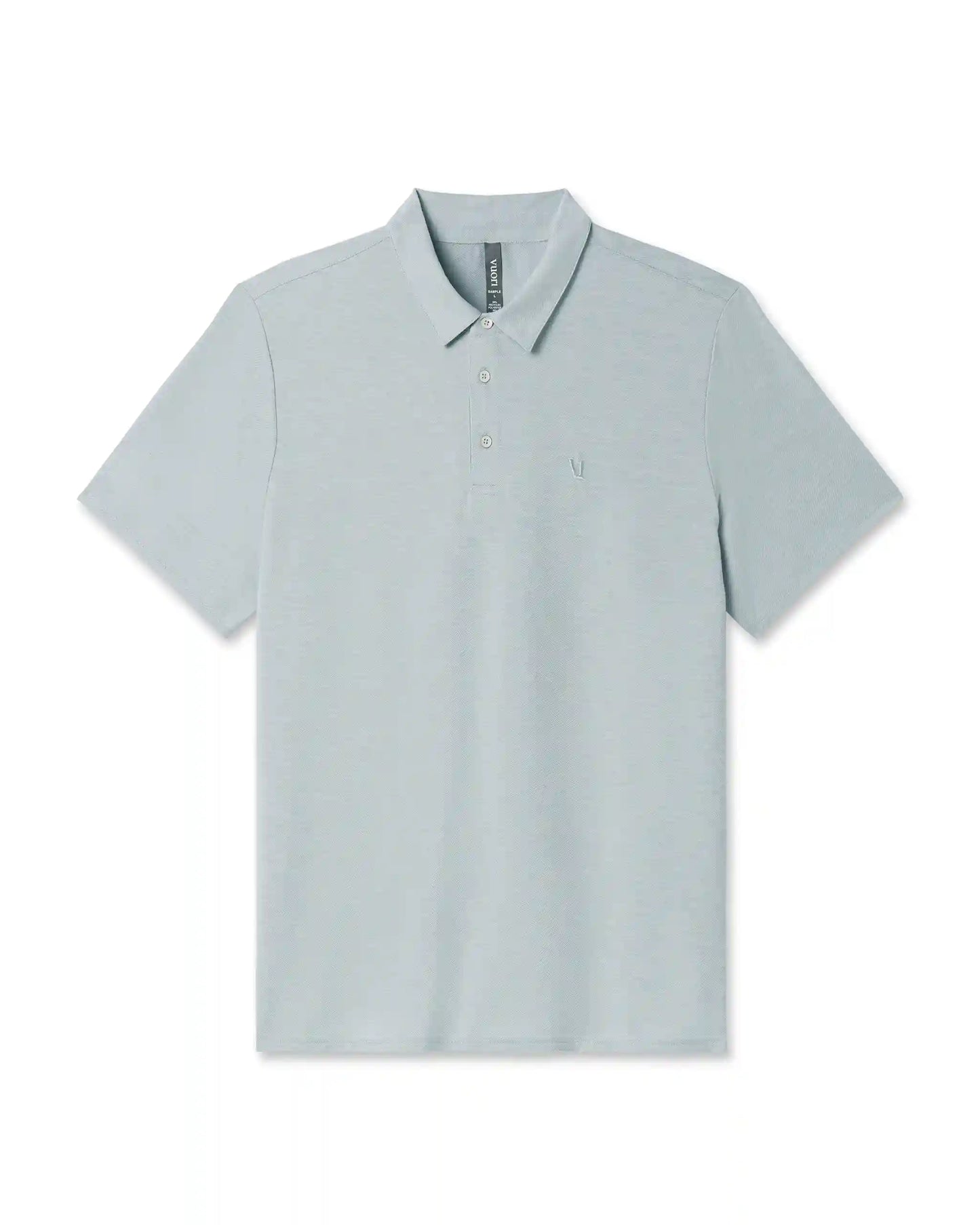Knit Twill Polo | Chalk Blue Heather