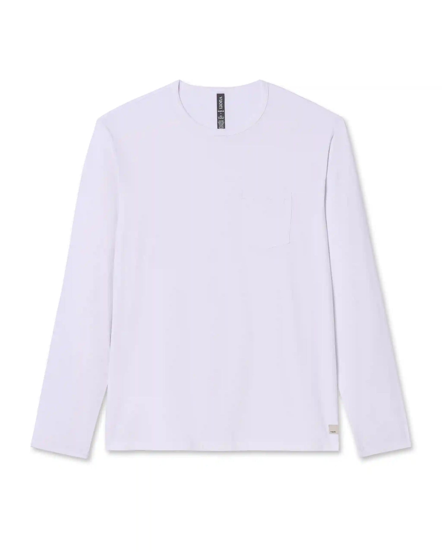 Long Sleeve Men's Feather Tee | White