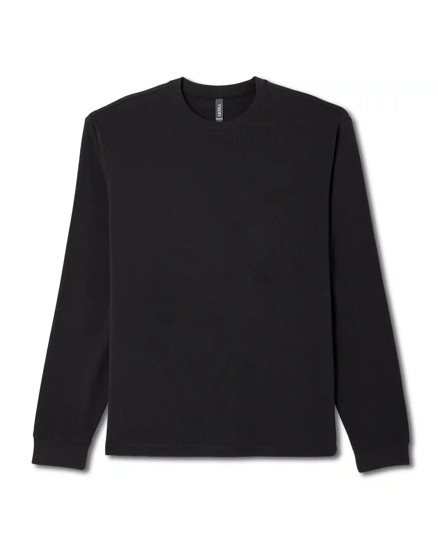Long Sleeve Vuori Heavyweight Cotton Tee - Relaxed Fit | Black