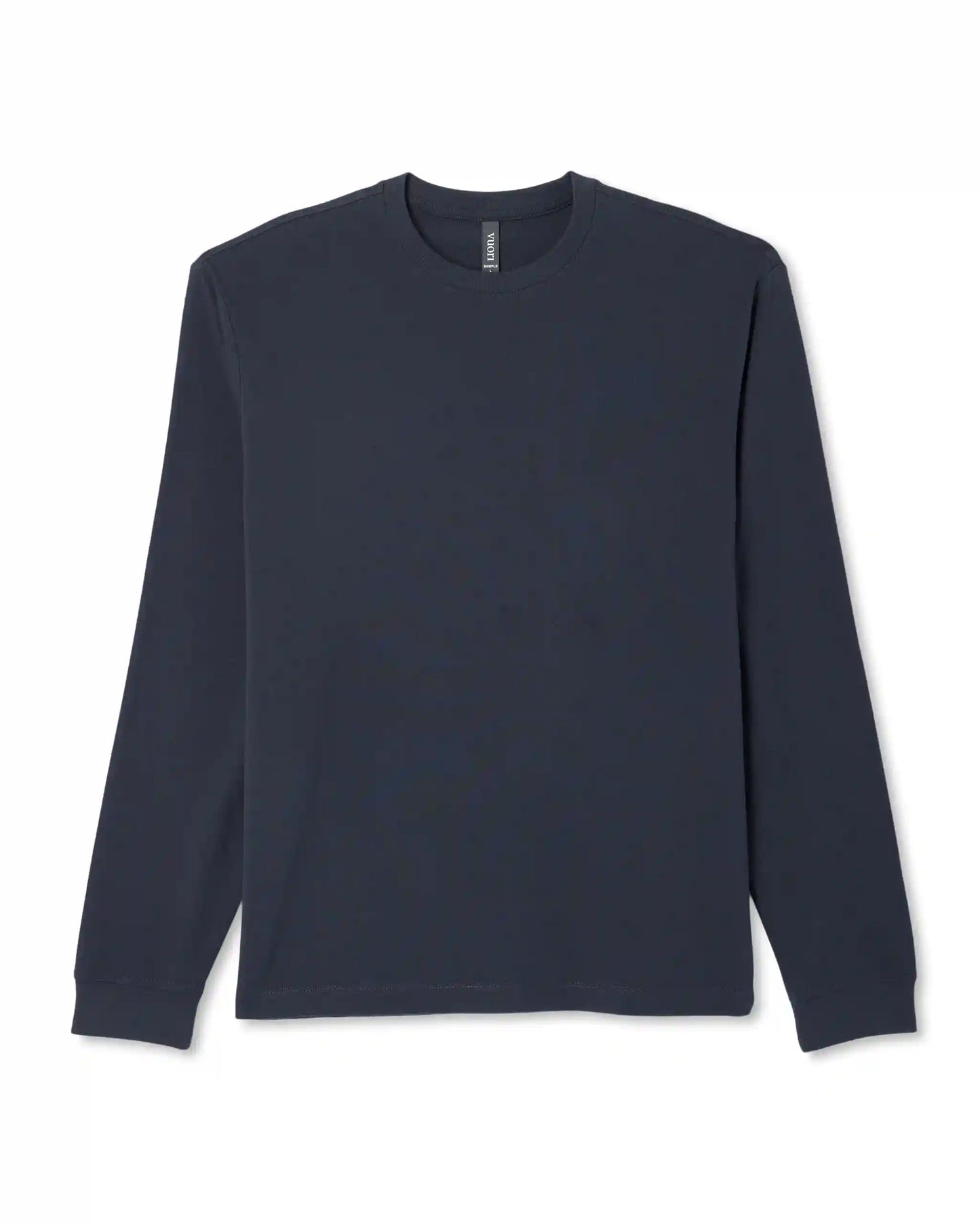 Long Sleeve Vuori Heavyweight Cotton Tee - Relaxed Fit | Navy