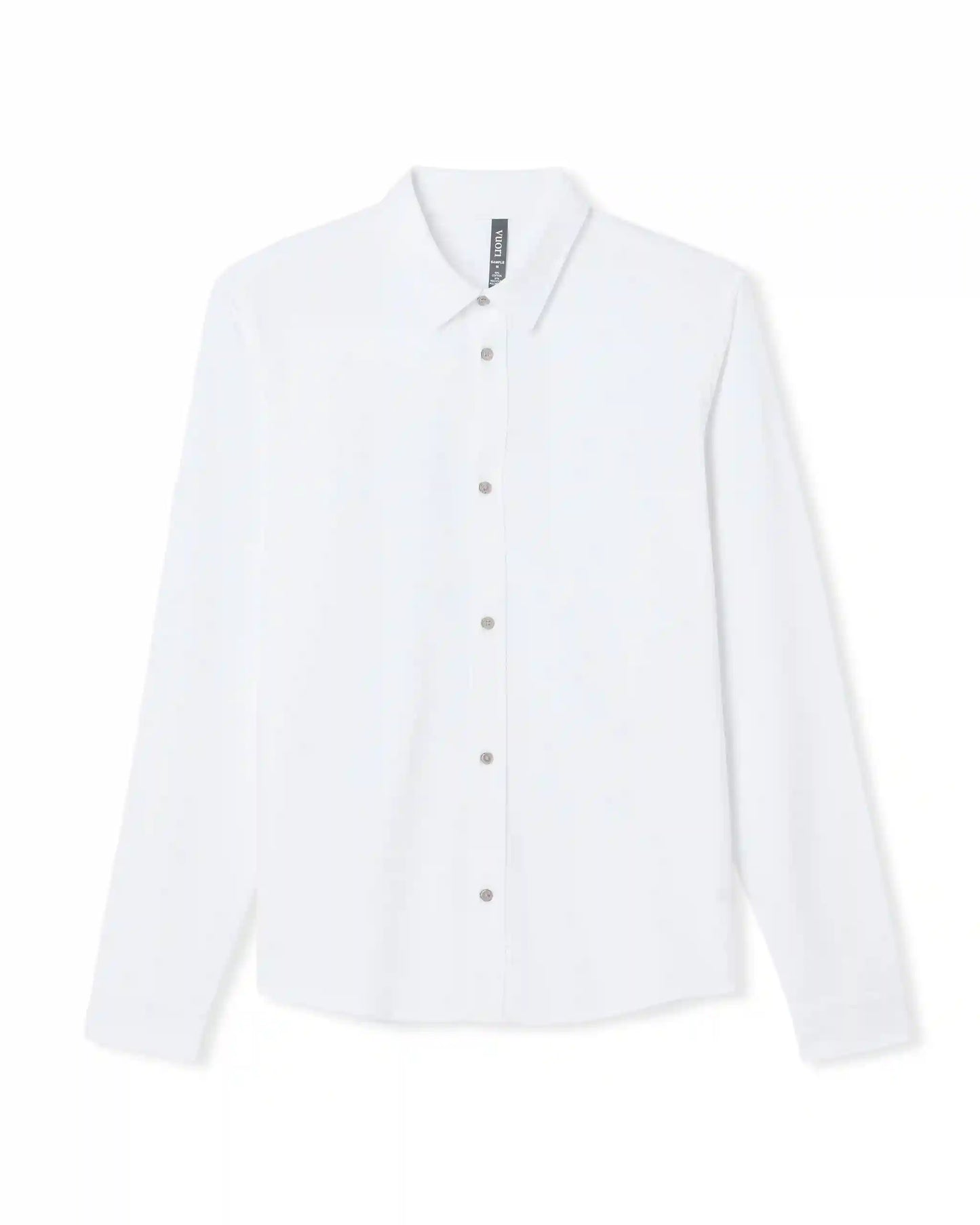Long Sleeve Knit Oxford Button Down - Classic Fit | White