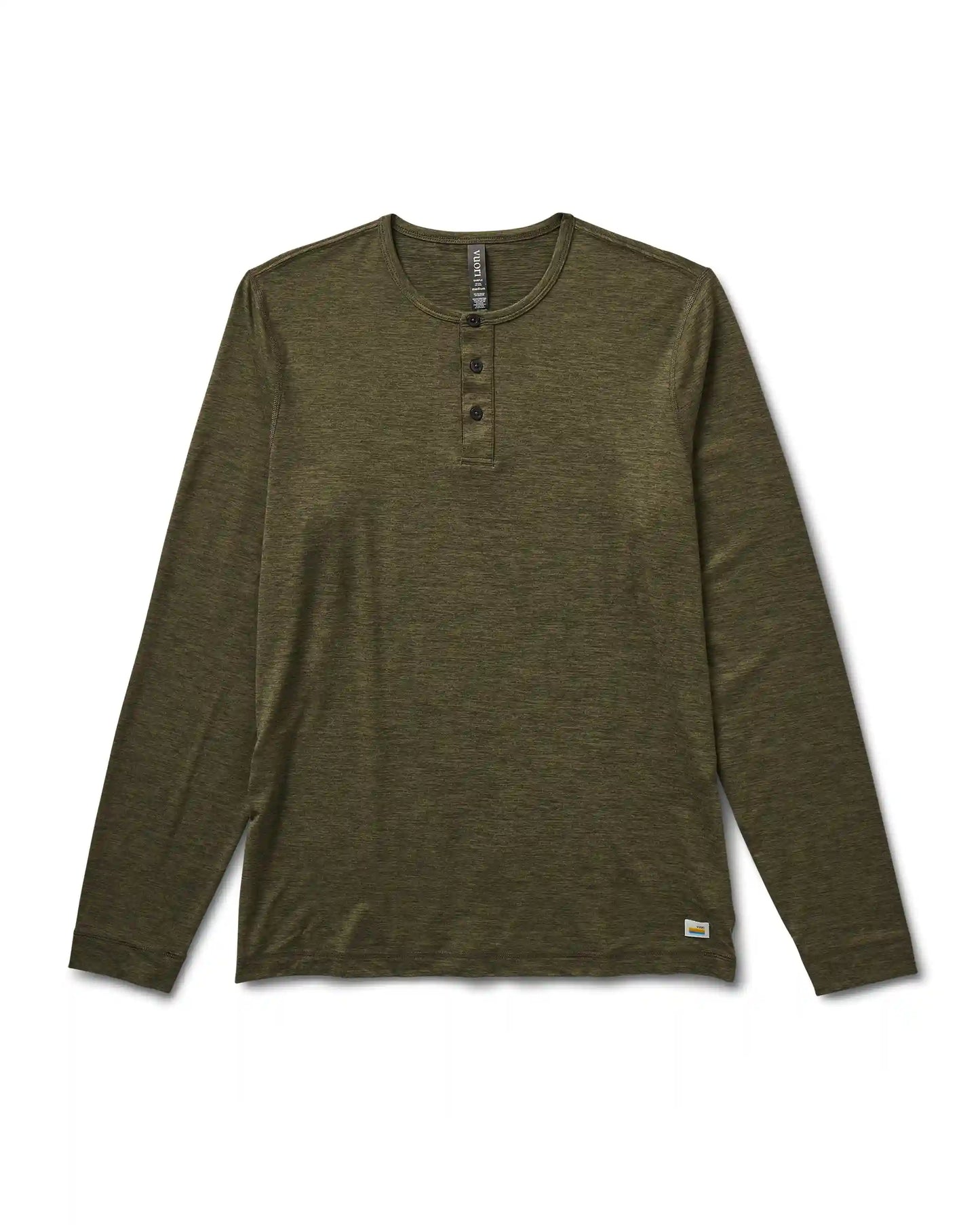 Long-Sleeve Ease Performance Henley | Oregano Heather