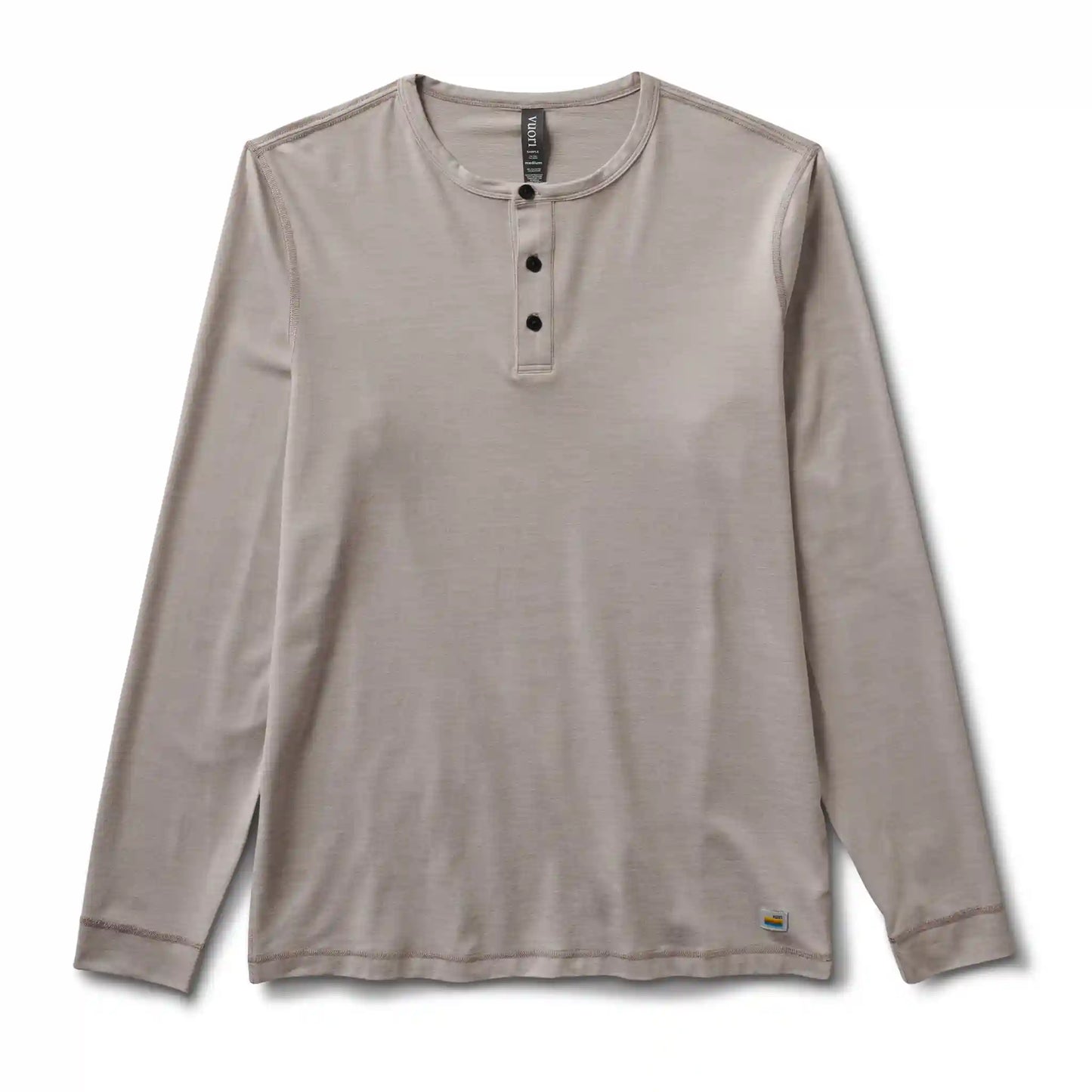 Long-Sleeve Ease Performance Henley | Oyster Heather
