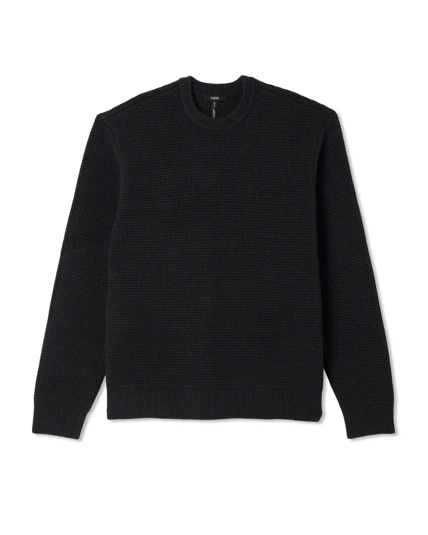 Denver Waffle Crew Sweater | Black