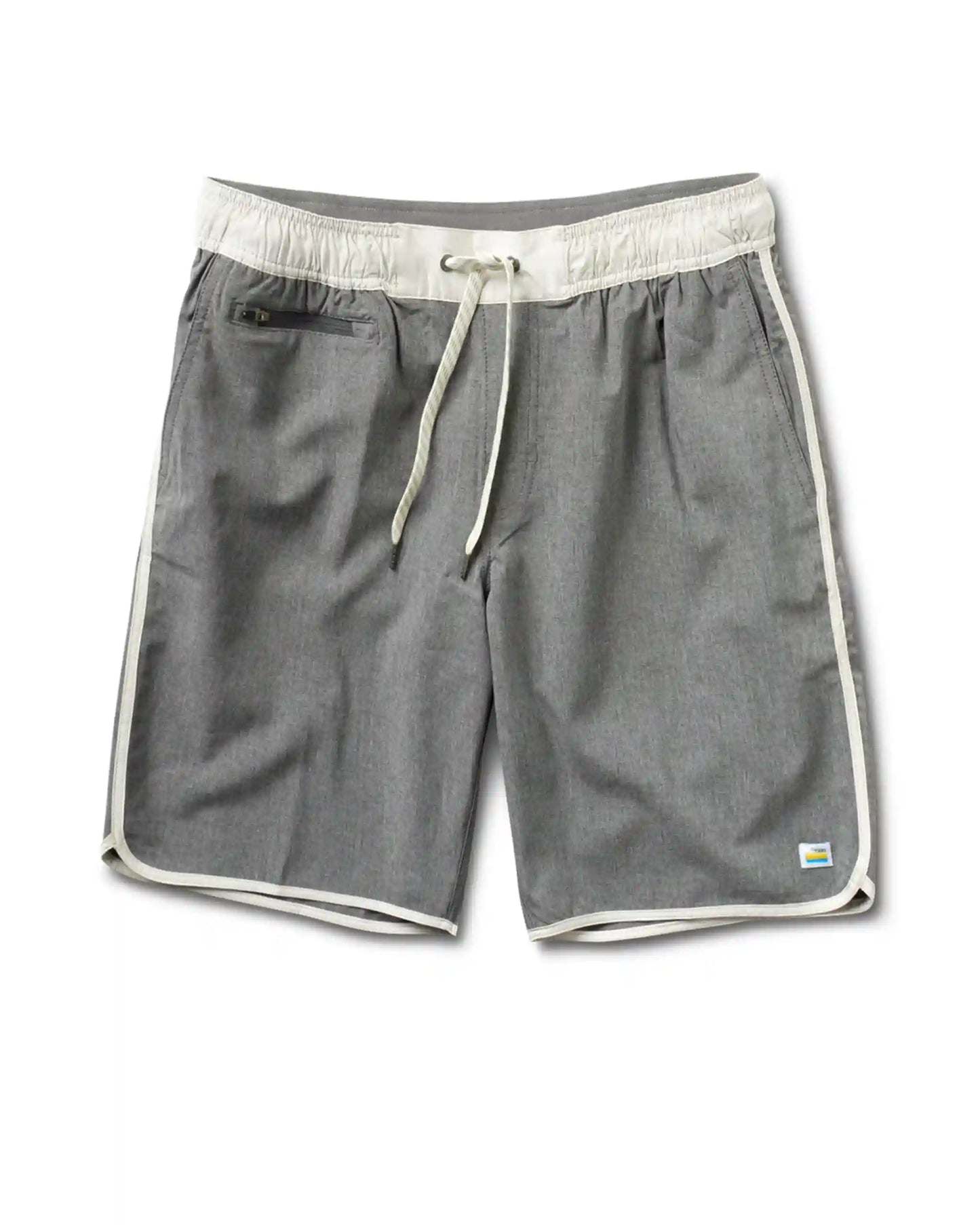 Banks Short Unlined 7" | Grey Linen Texture