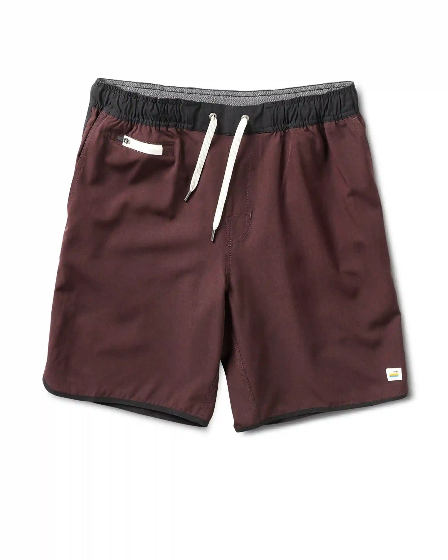 Banks Short Unlined 7" | Oxblood Linen Texture