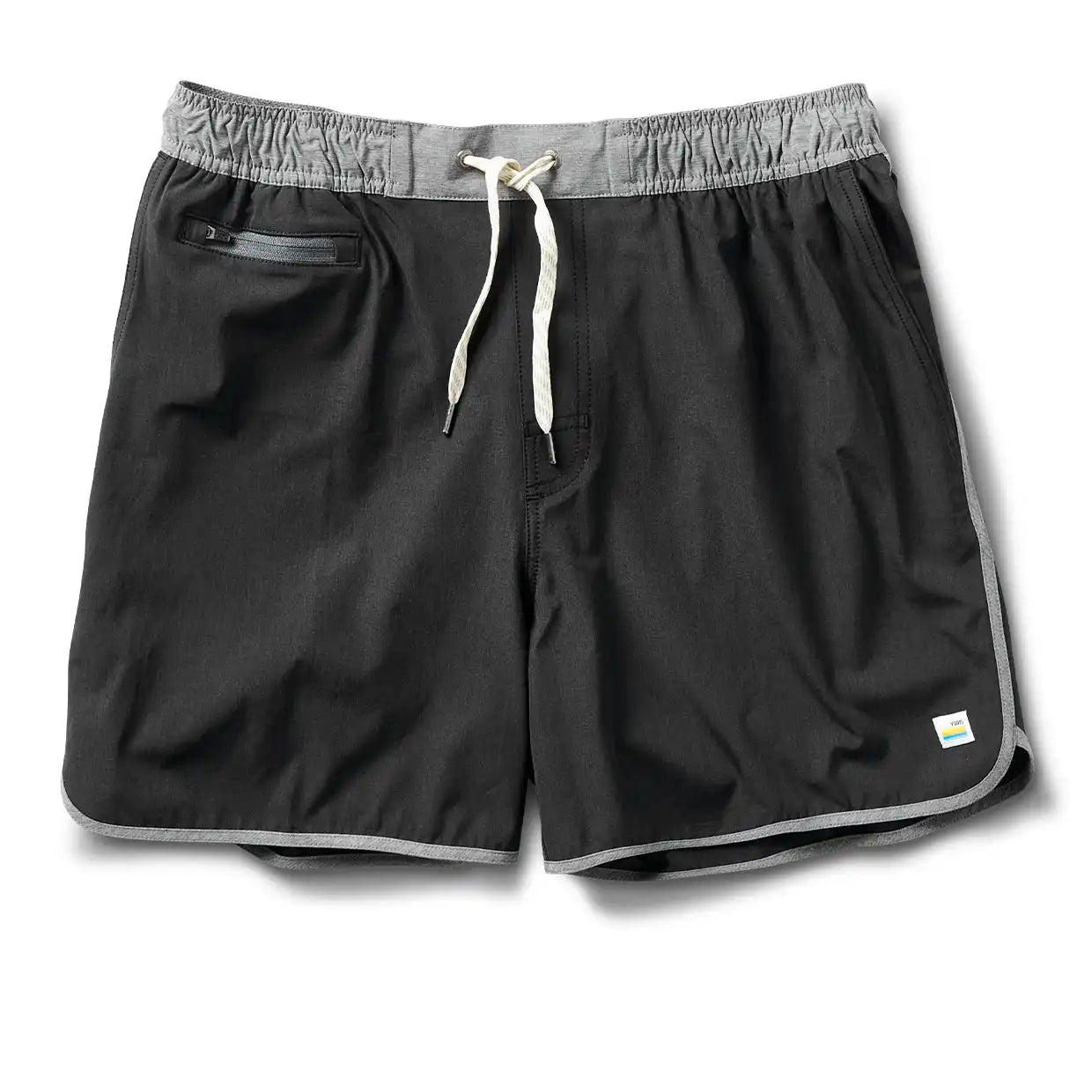 Banks Short Unlined 5" | Black Linen Texture