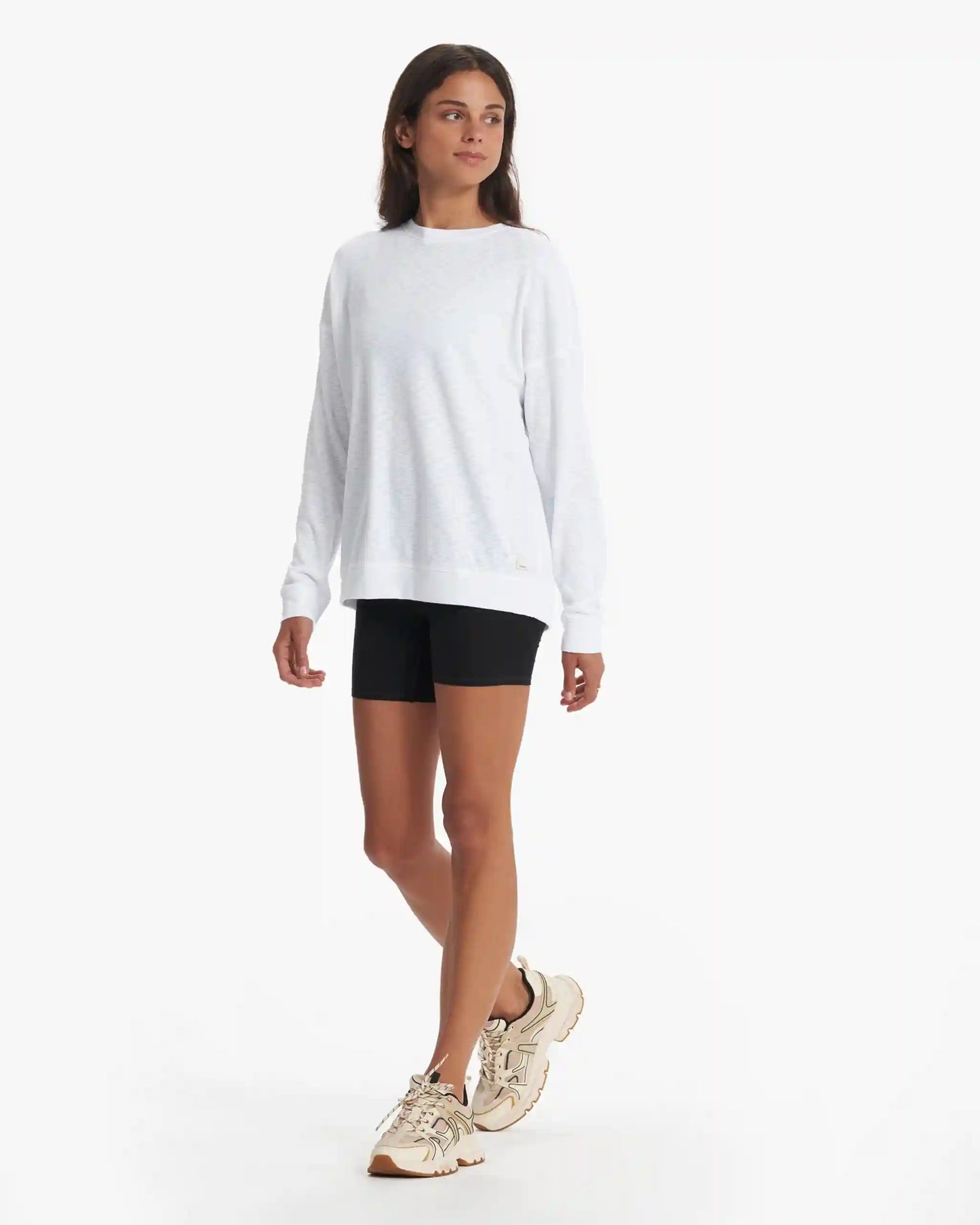 Long-Sleeve Sunrise Crew | White