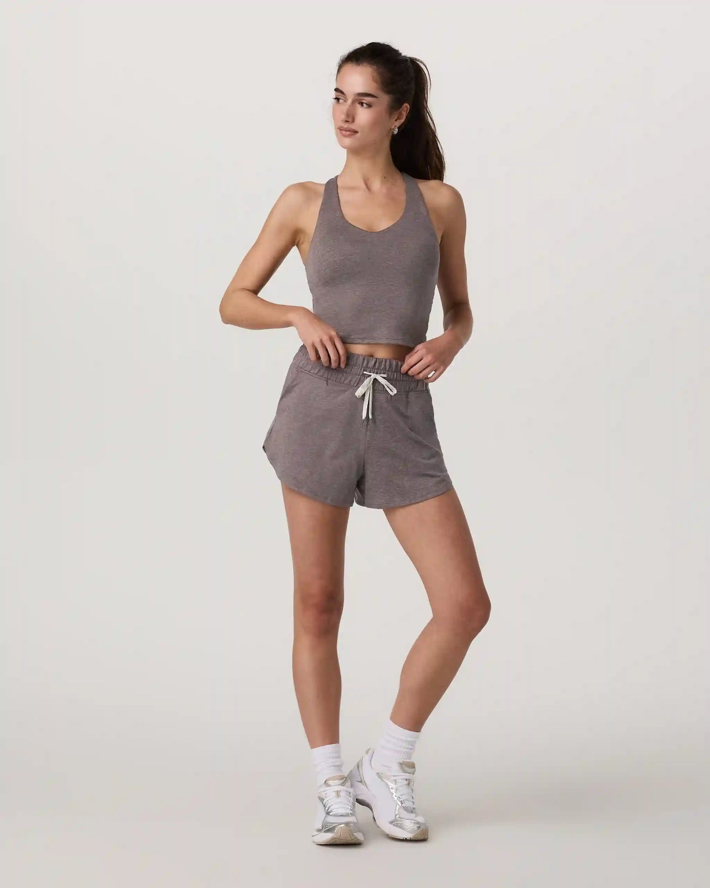 Halo Performance Crop 2.0 | Huckleberry Heather