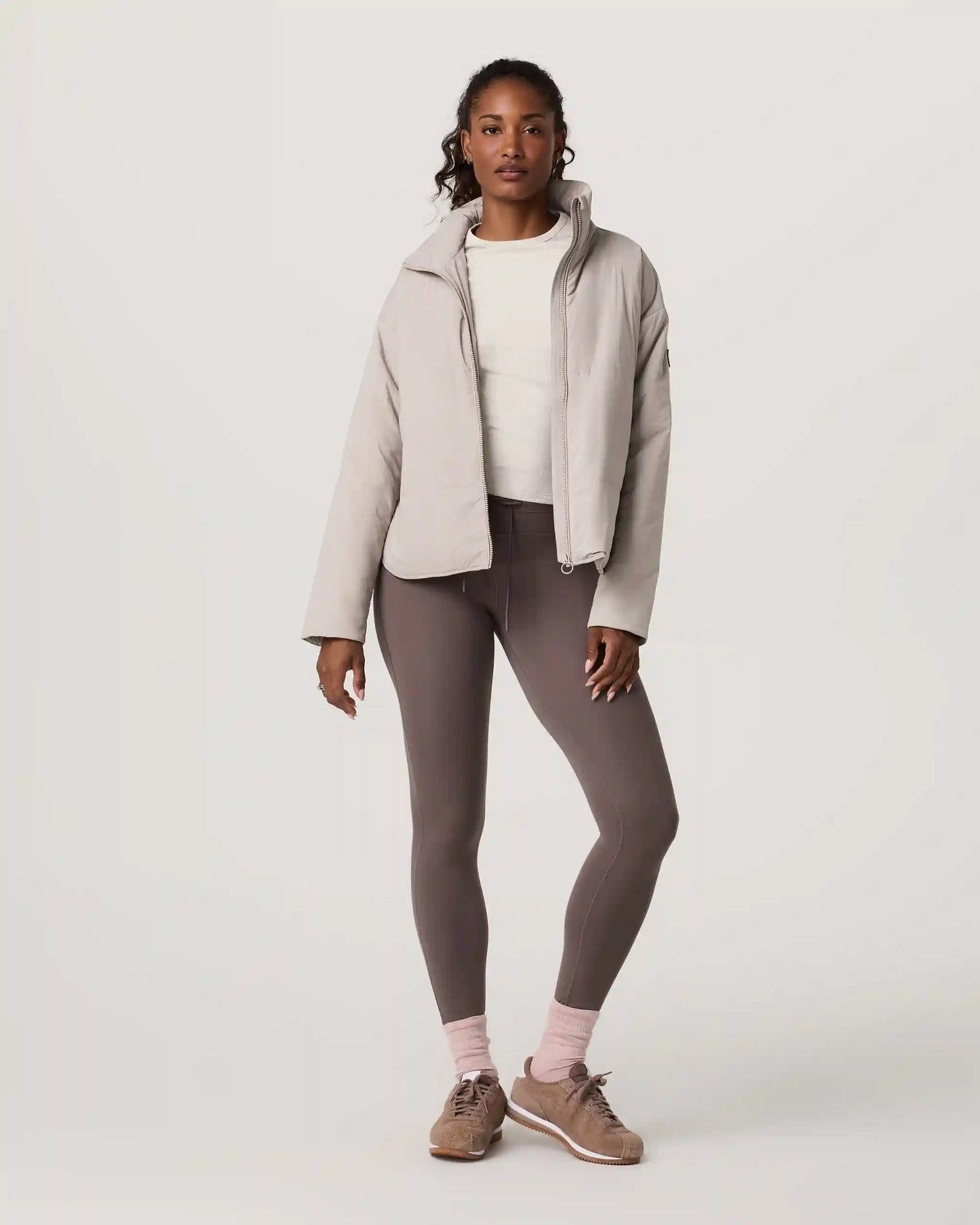 Long Sleeve Pose Crew | Ecru Heather