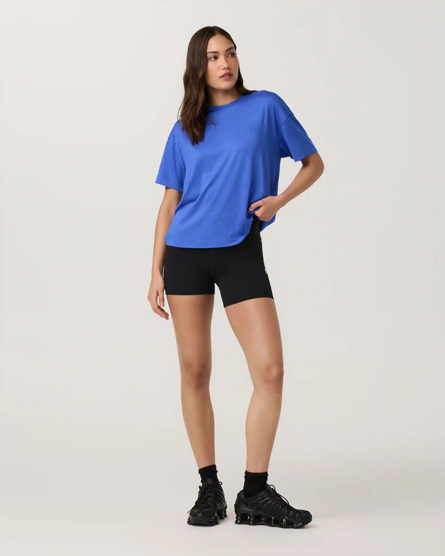 Energy Tee Long | Electric Blue Heather