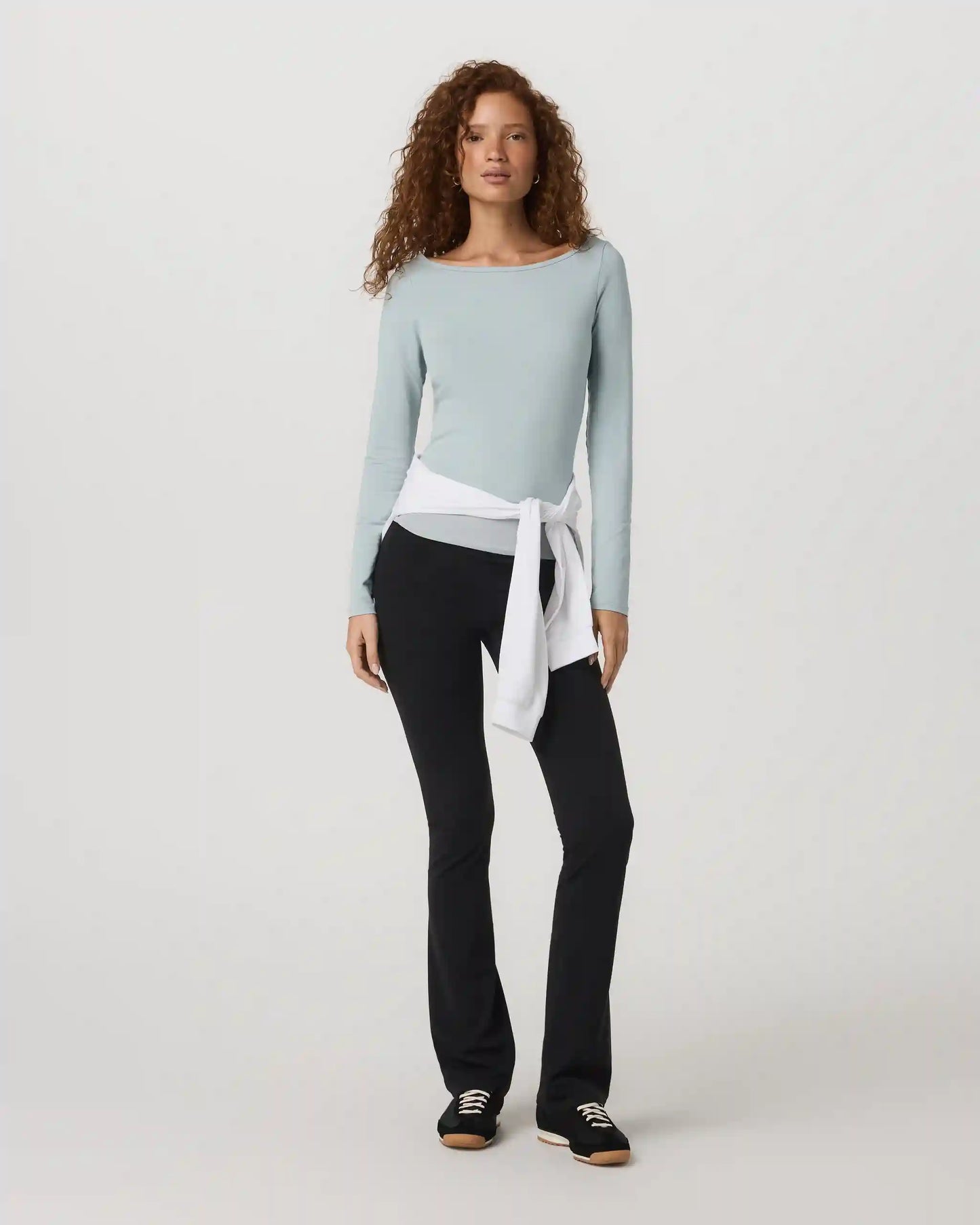 Long Sleeve Tuvalu Boat Neck | Blue Haze