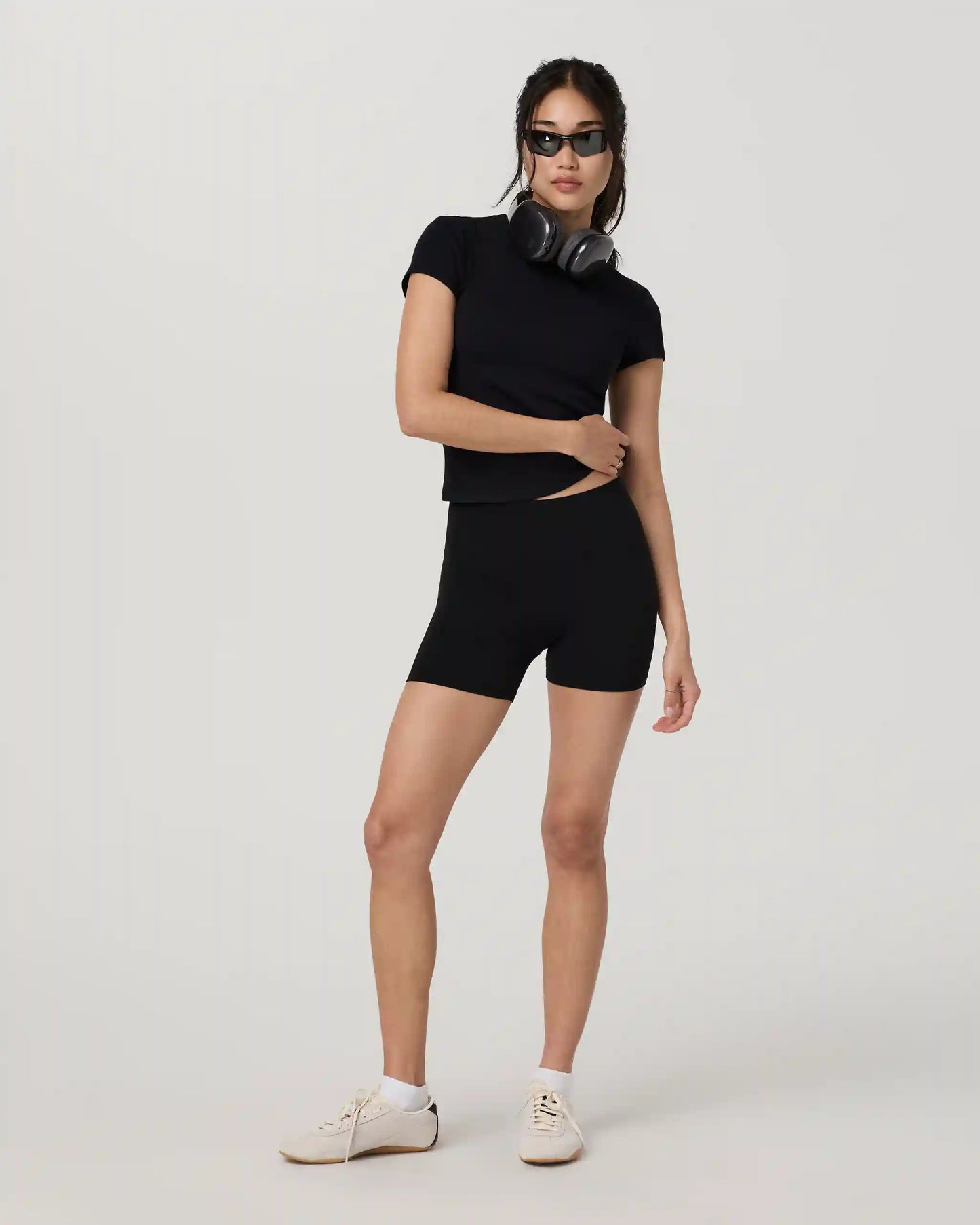 Everyday Cotton Stretch Fitted Tee | Black