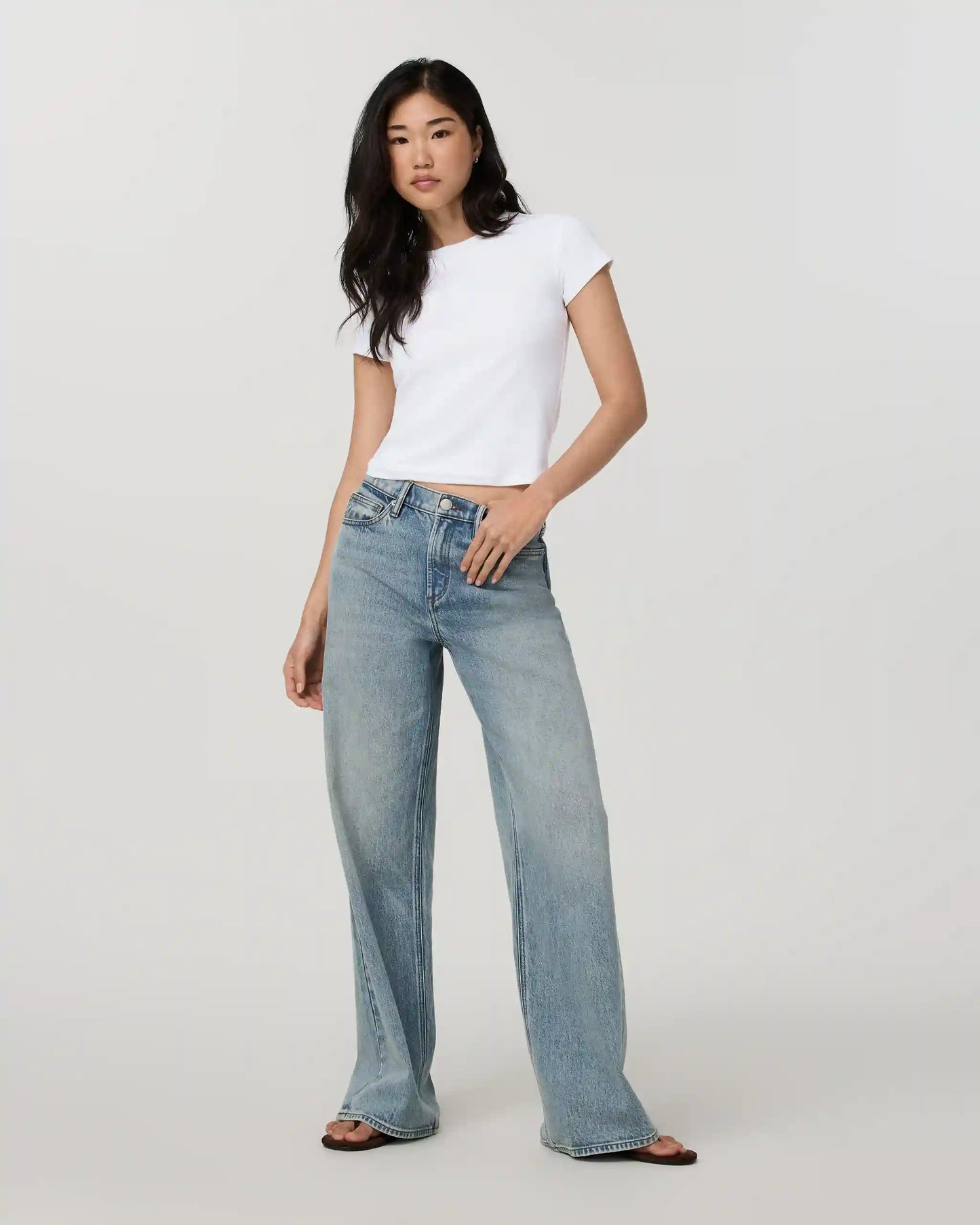 Everyday Cotton Stretch Fitted Tee | White