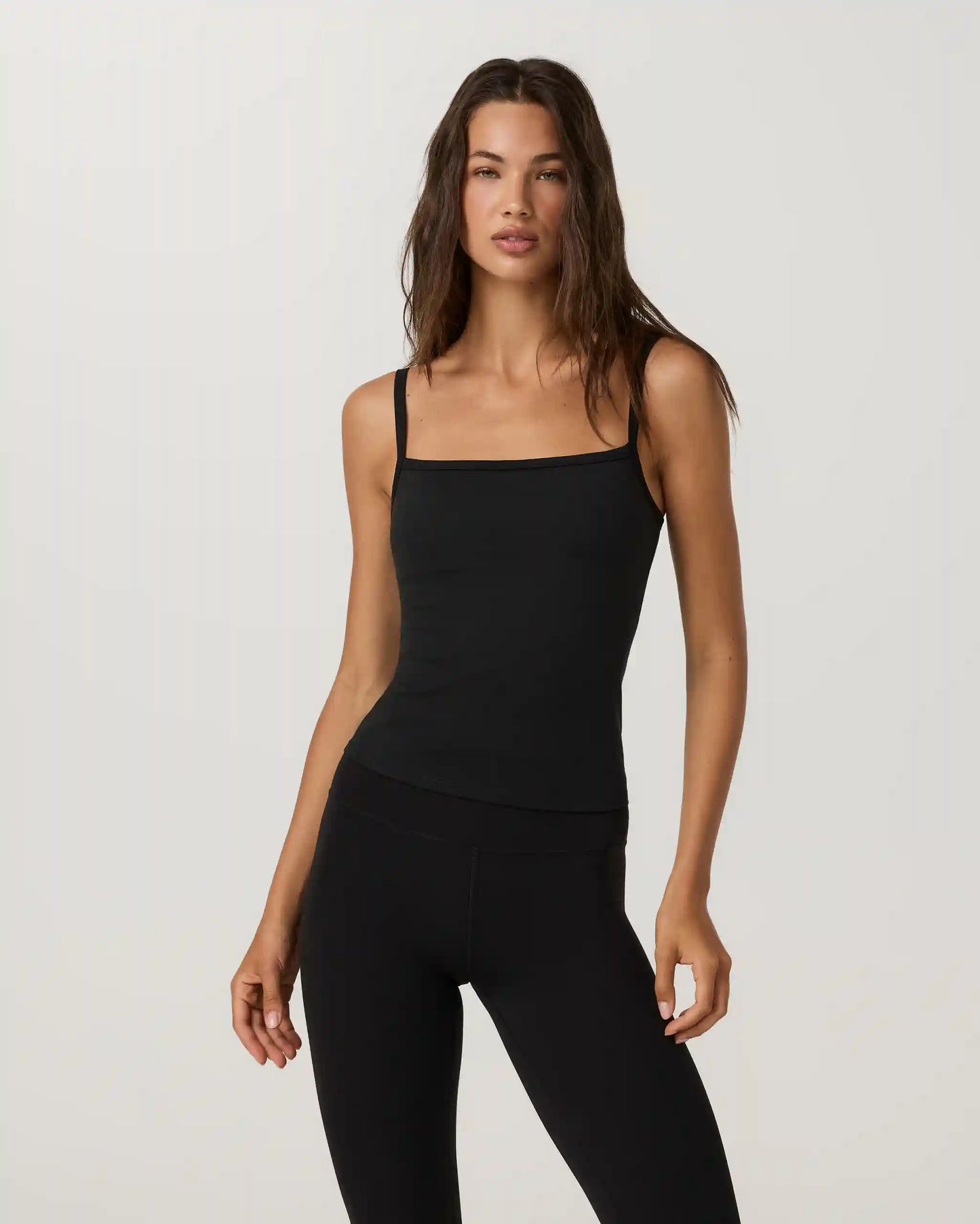 Elevation Square Neck Cami | Black Heather