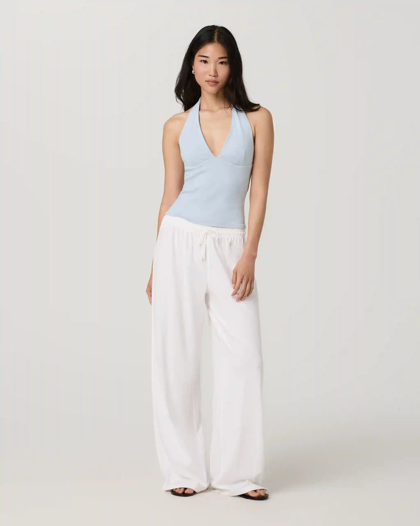 Everyday Cotton Stretch Plunge Halter | Atmosphere