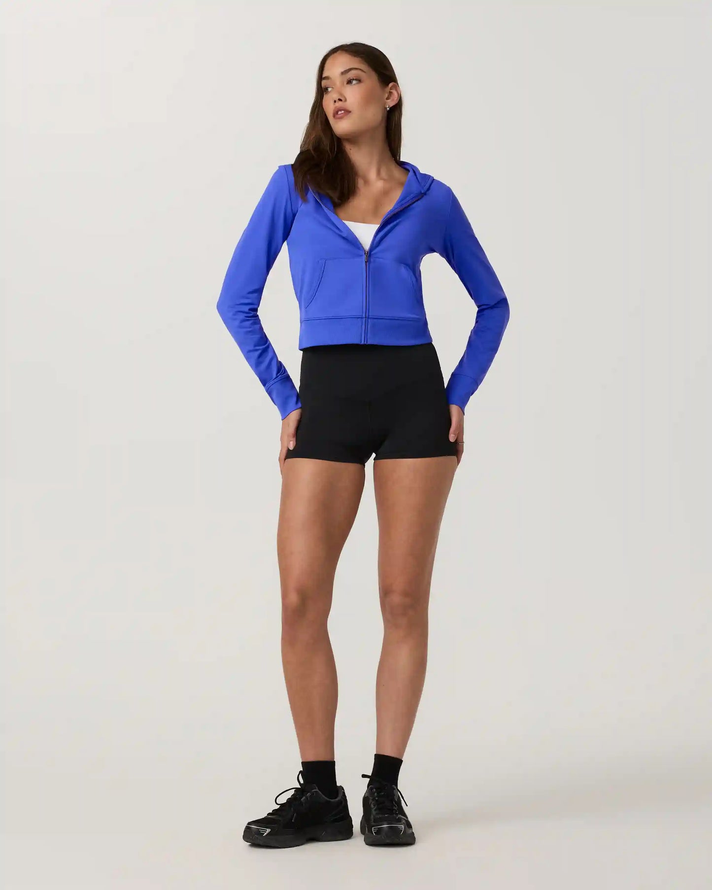 Halo Mini Full Zip Hoodie | Electric Blue