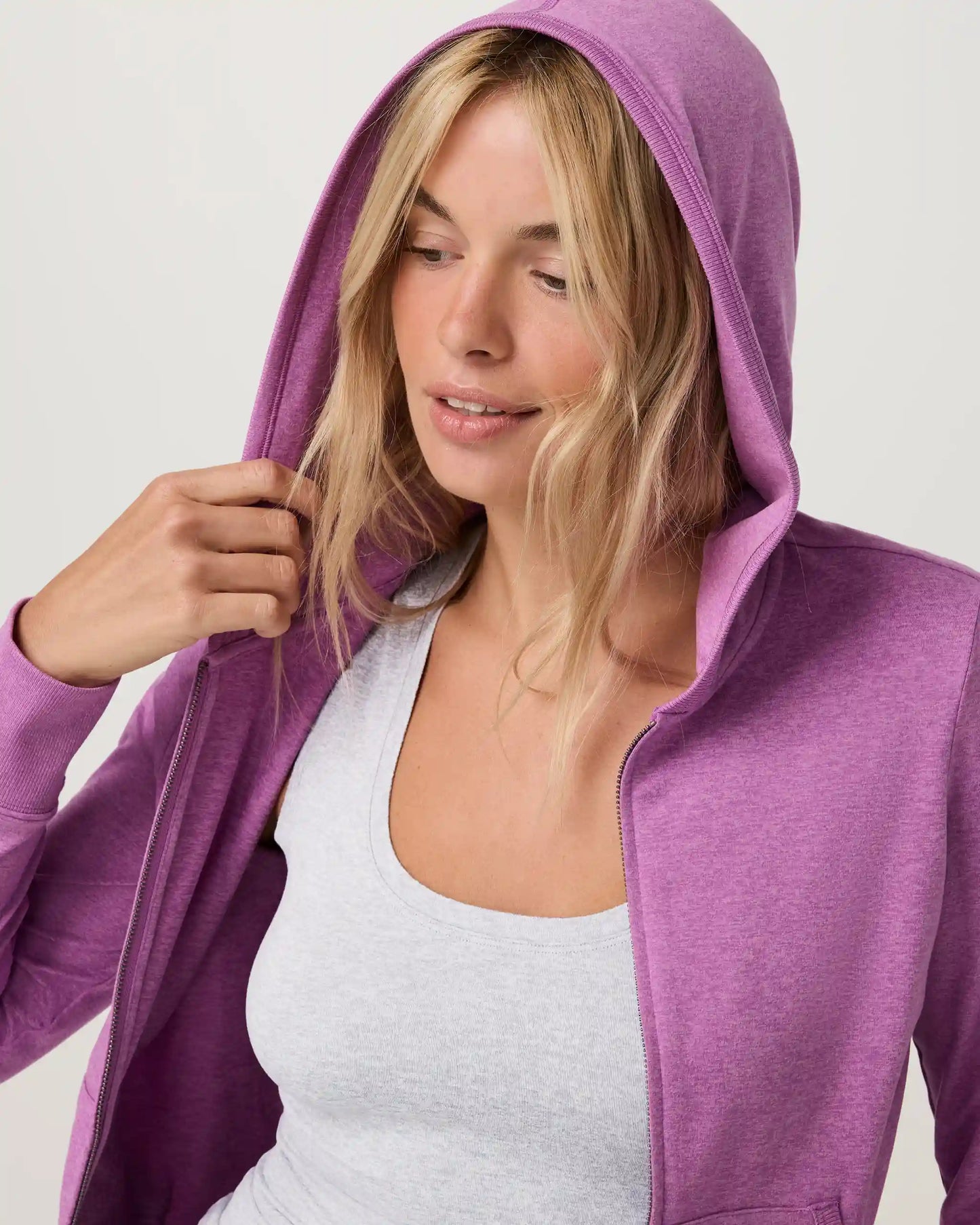 Halo Mini Full Zip Hoodie | Bloom Heather