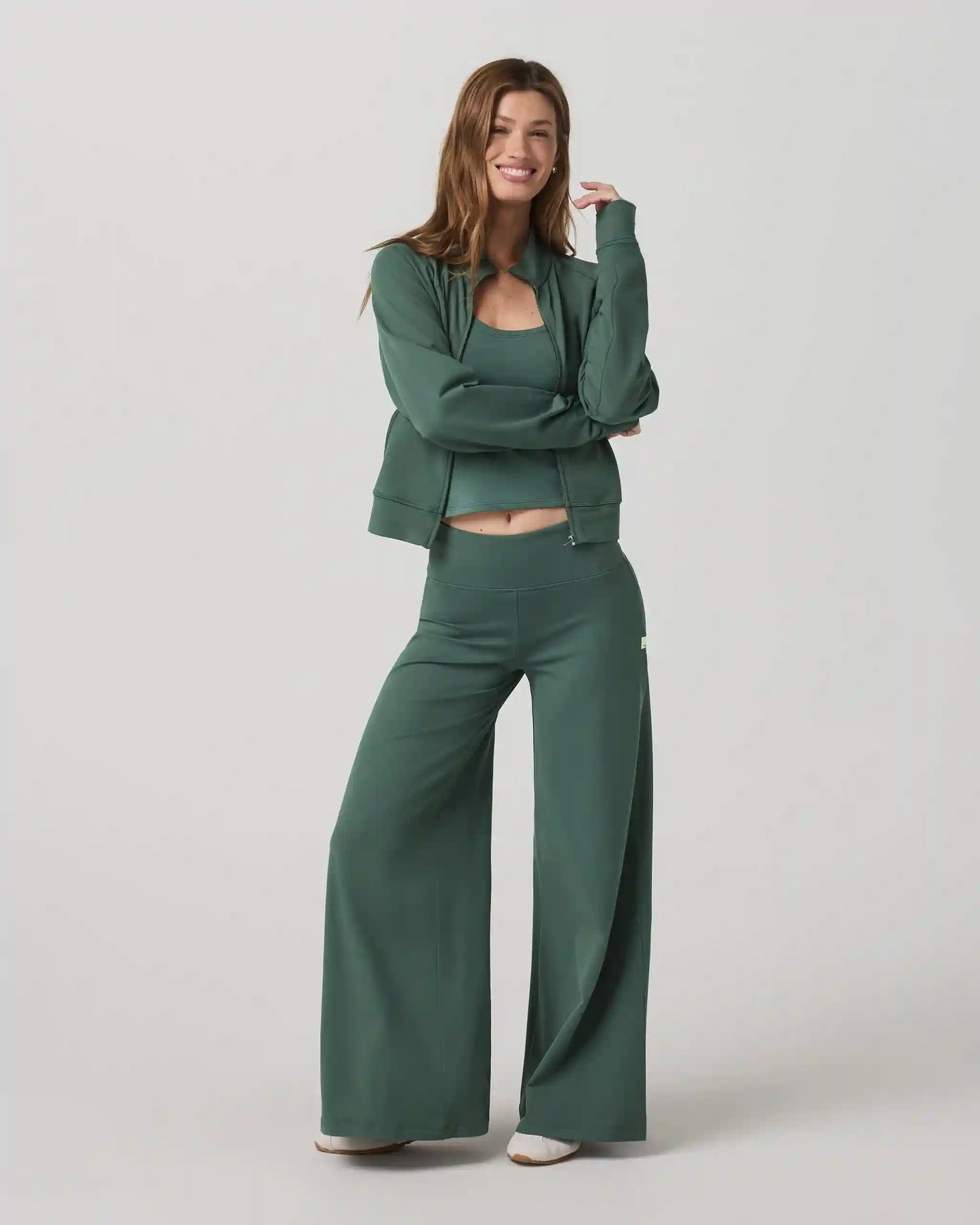 Halo Mini Track Jacket | Agate Green
