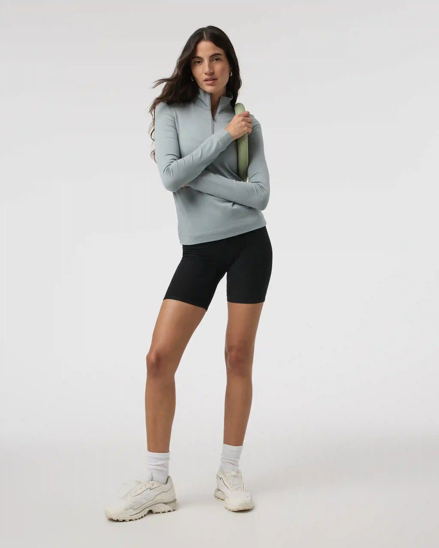 Halo Essential Half Zip | Chalk Blue Heather