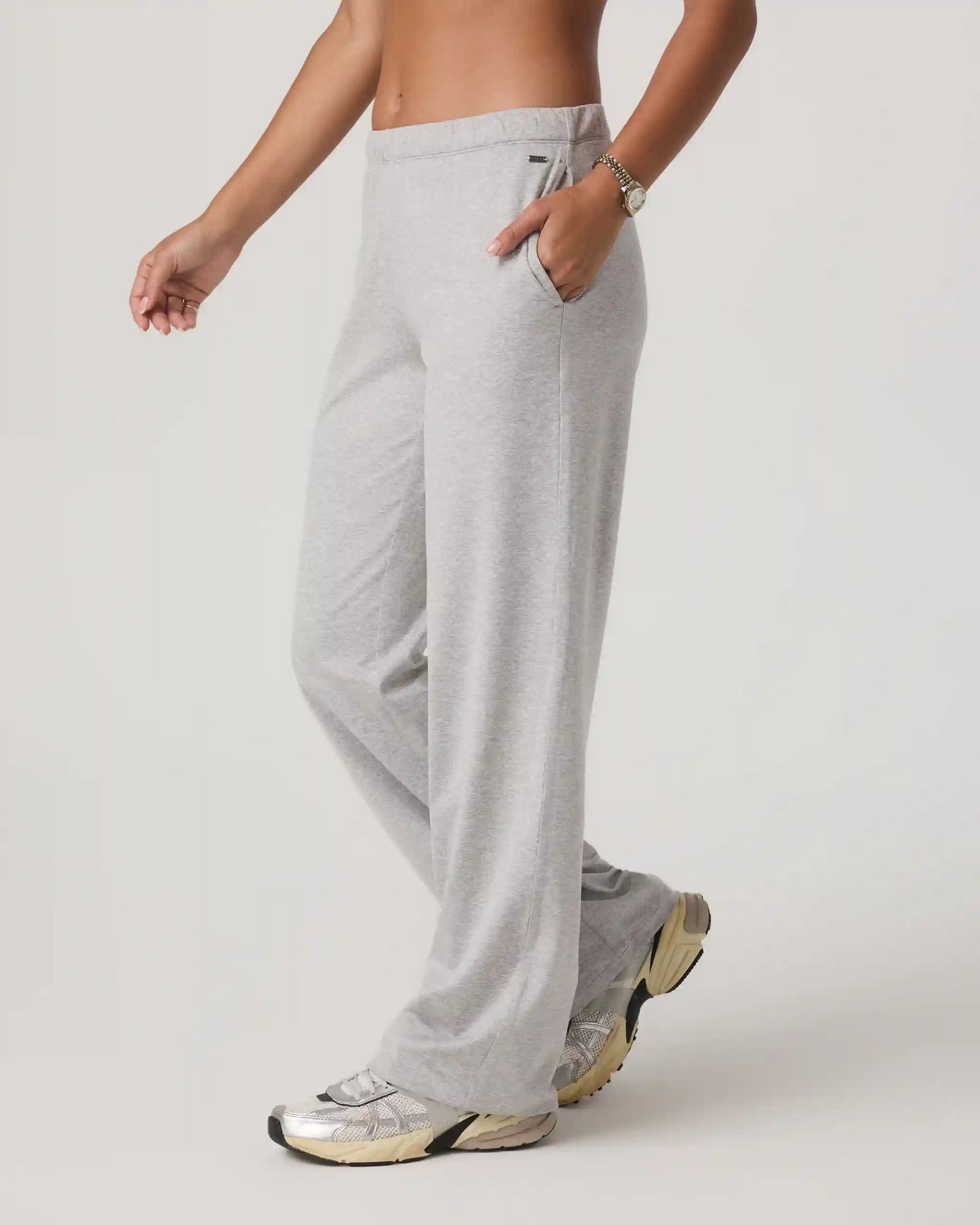 Halo Modern Straight Leg Pant | Pale Grey Heather