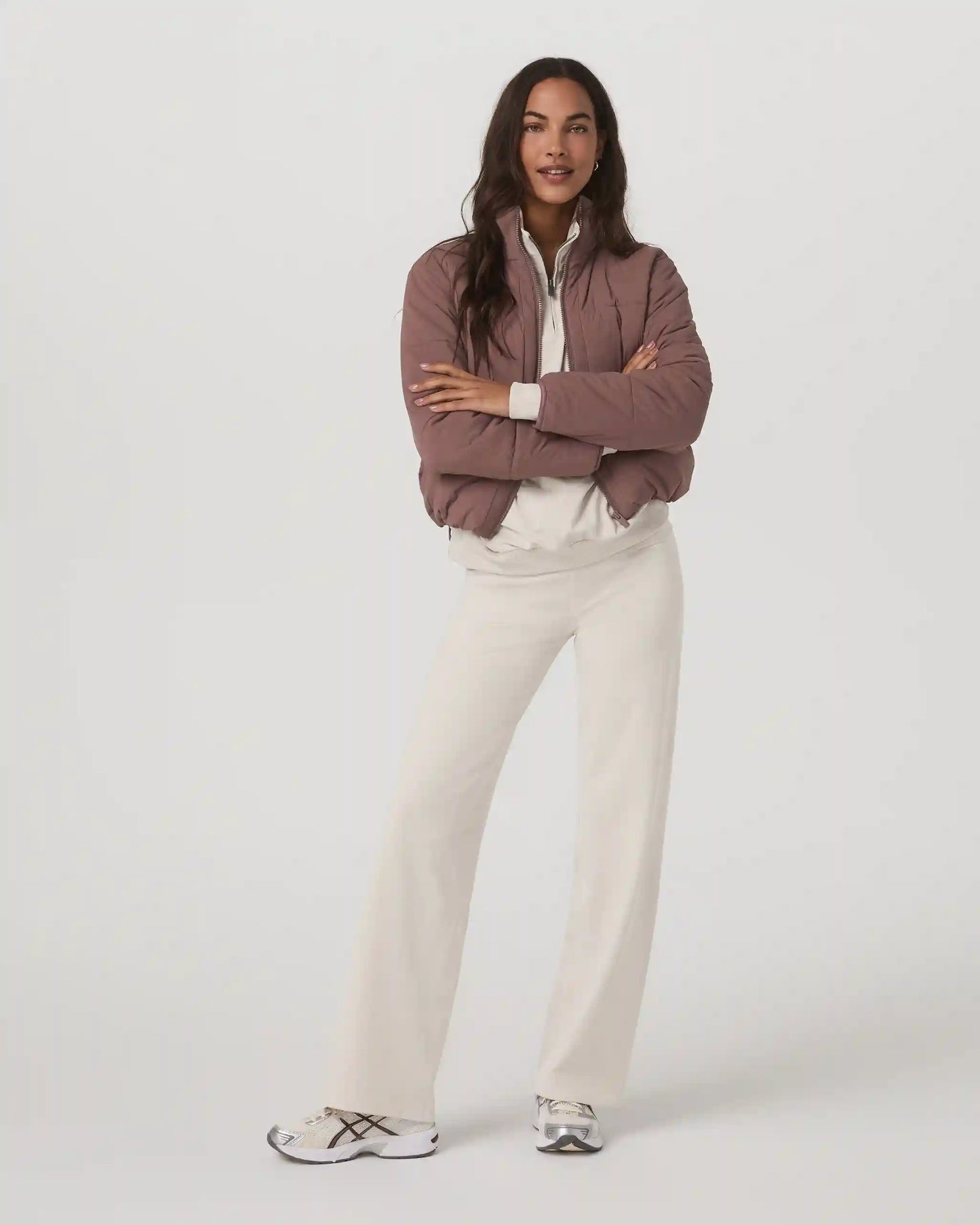 Granite Foldover Straight Leg | Oatmeal Heather