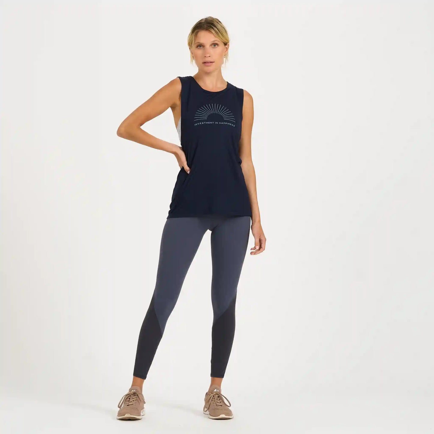 Colorblock Studio Legging | Azure