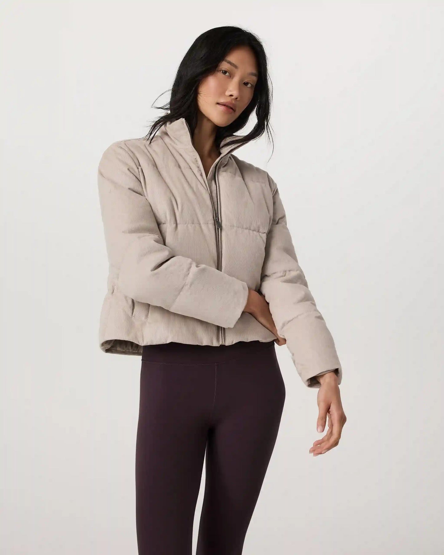 Carmel Corduroy Puffer | Dark Salt