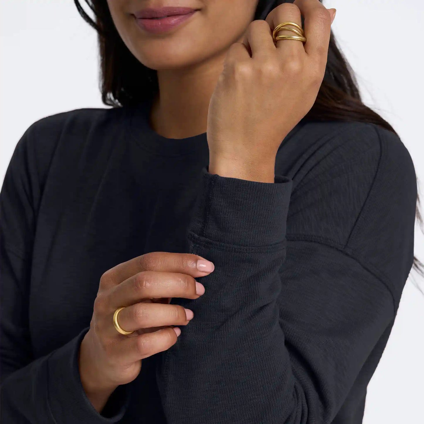 Long-Sleeve Sunrise Crew | Black