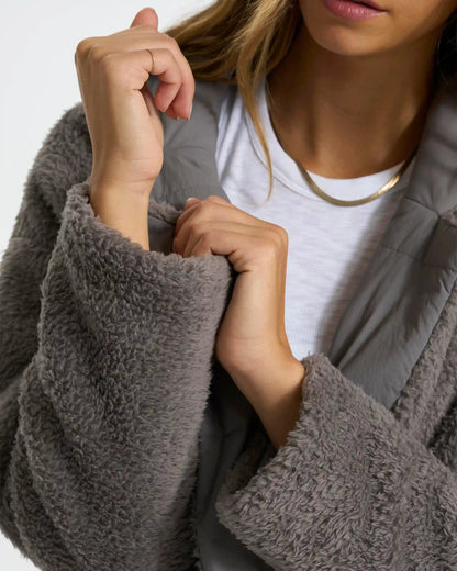 Cozy Sherpa Blazer | Smoke