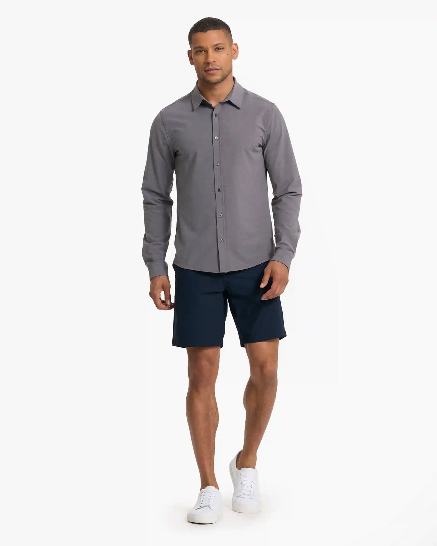 Long Sleeve Bridge Button Down | Vintage Charcoal