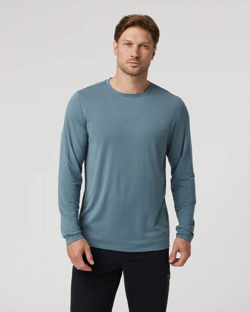 Long Sleeve Current Tech Tee | Smoke Blue