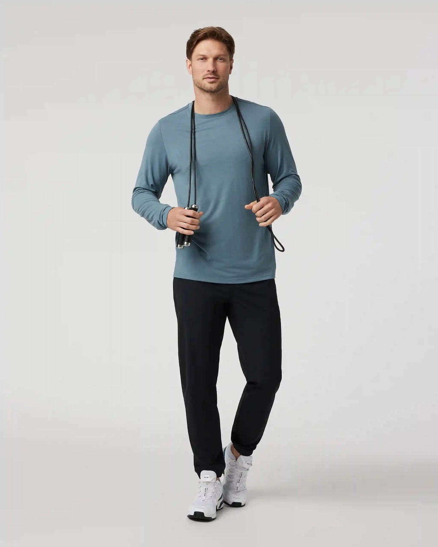 Long Sleeve Current Tech Tee | Smoke Blue