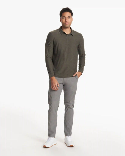 Long Sleeve Strato Tech Polo | Balsam Heather