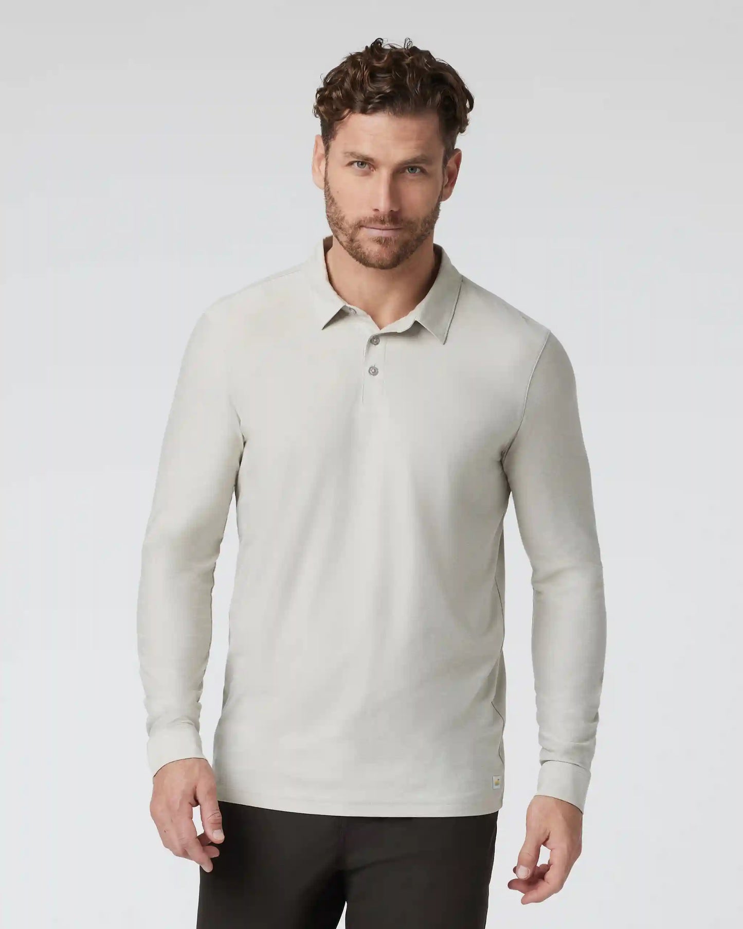 Long Sleeve Strato Tech Polo | Salt Heather
