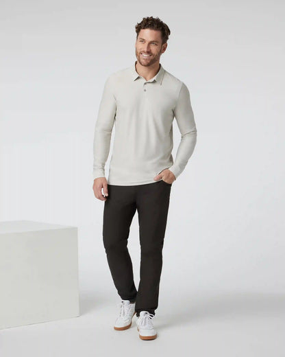 Long Sleeve Strato Tech Polo | Salt Heather