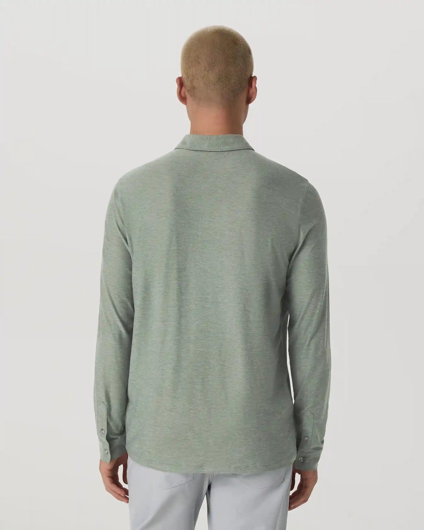 Long Sleeve Strato Tech Polo | Thyme Heather