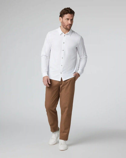 Long Sleeve Manhattan Button Down | White