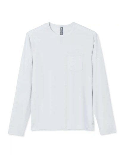 Long Sleeve Men's Feather Tee | Frost Grey