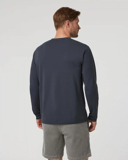 Long Sleeve Men's Feather Tee | Navy