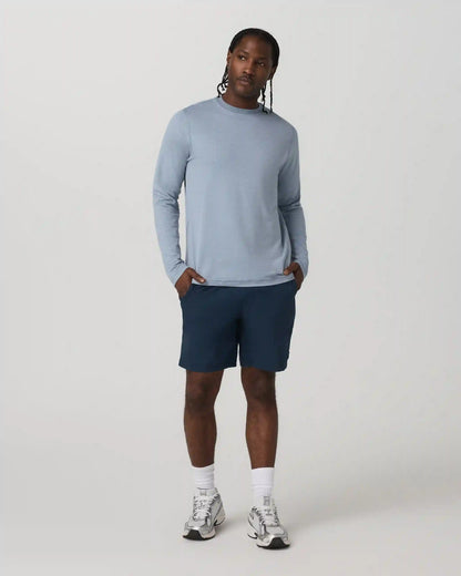 Long Sleeve Ponto Performance Tee | Blue Dusk Heather