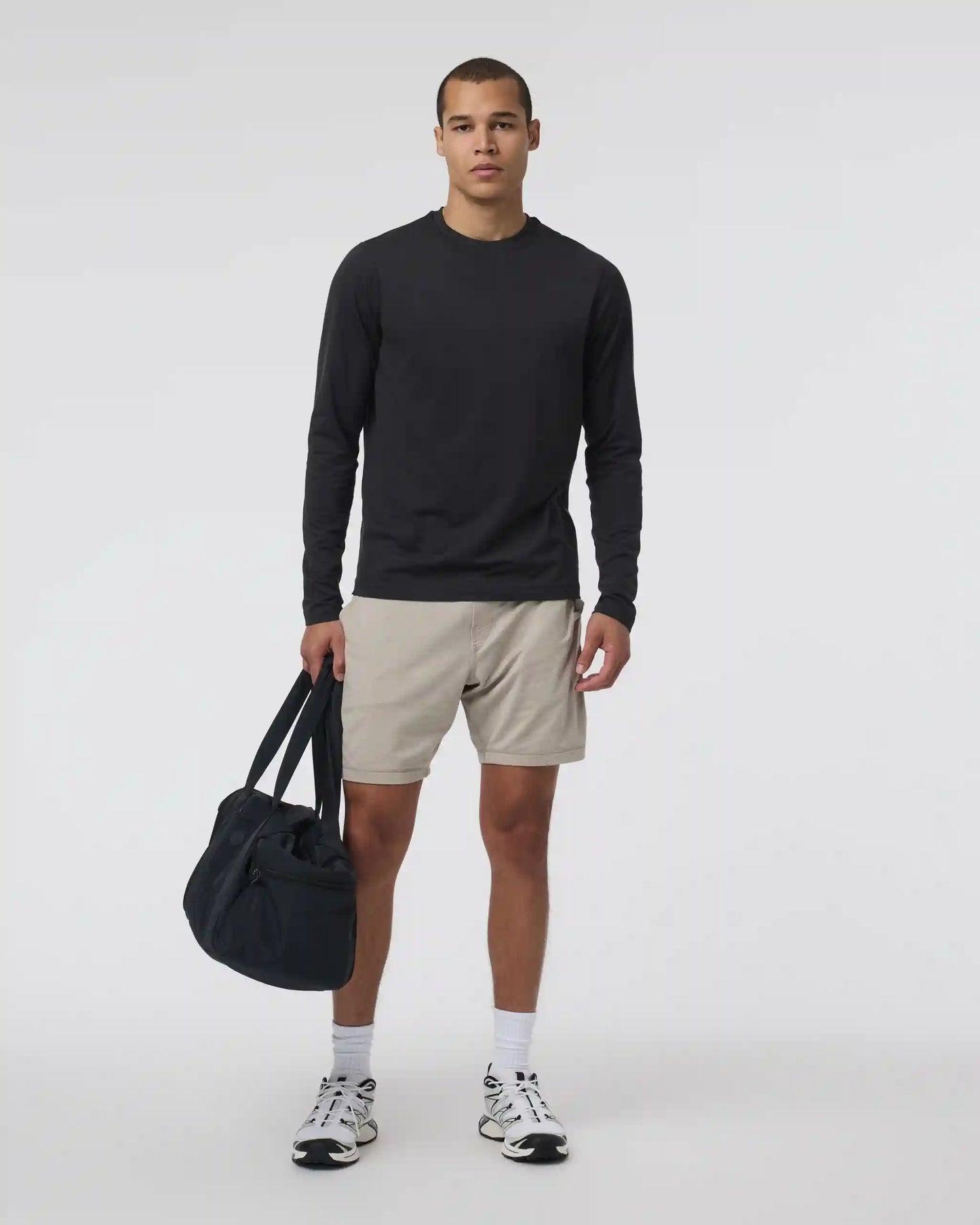 Long Sleeve Ponto Performance Tee | Black Heather