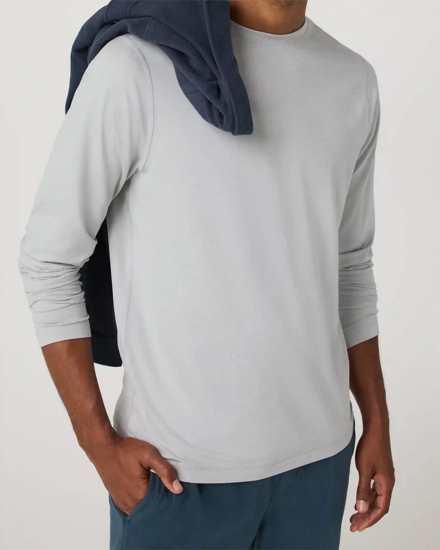 Long Sleeve Ponto Performance Tee | Frost Grey Heather