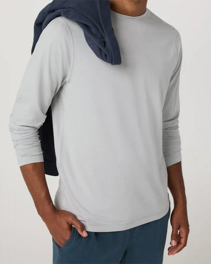 Long Sleeve Ponto Performance Tee | Frost Grey Heather