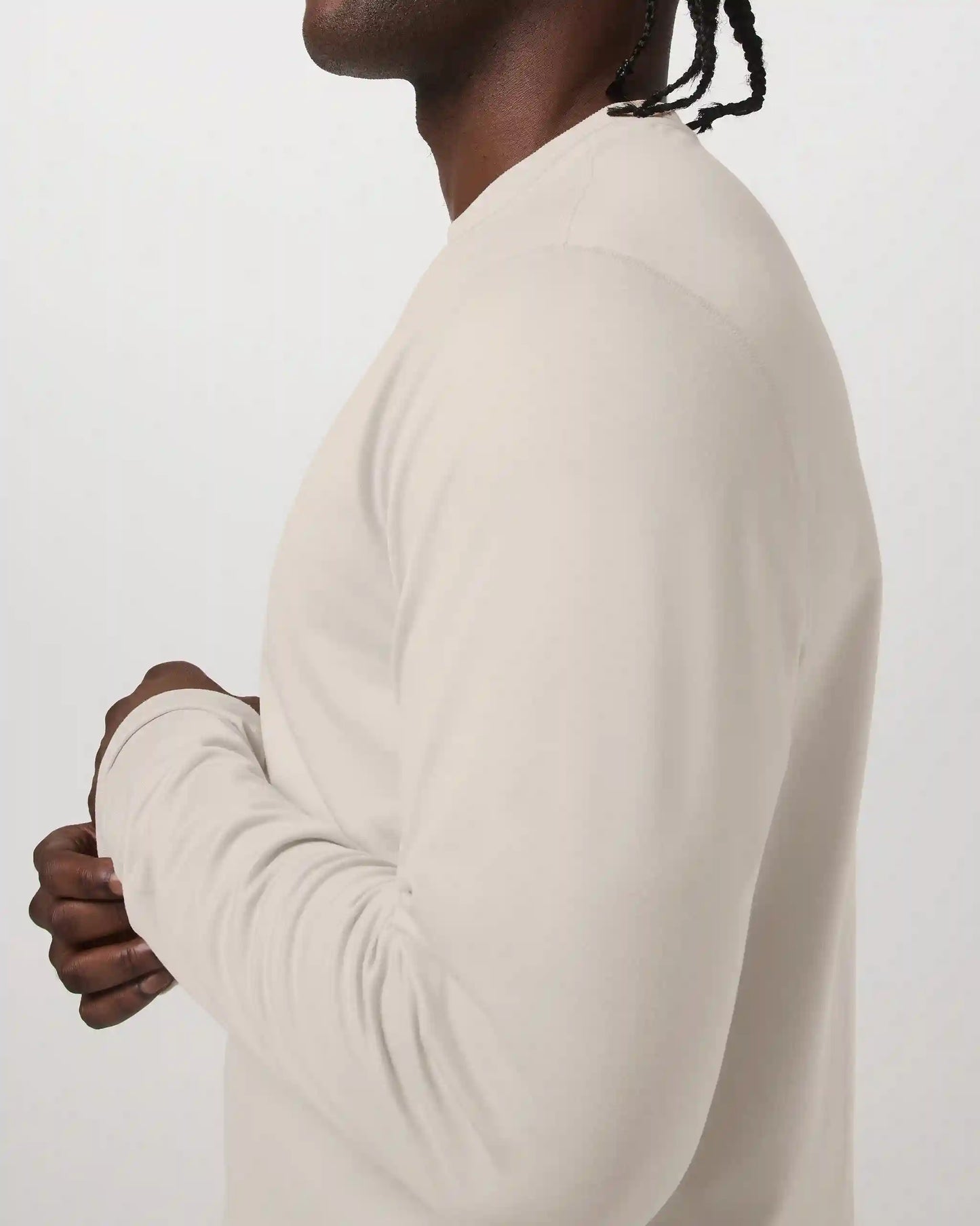 Long Sleeve Ponto Performance Tee | Oatmeal Heather