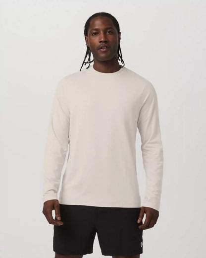 Long Sleeve Ponto Performance Tee | Oatmeal Heather