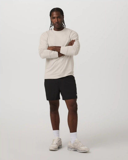 Long Sleeve Ponto Performance Tee | Oatmeal Heather