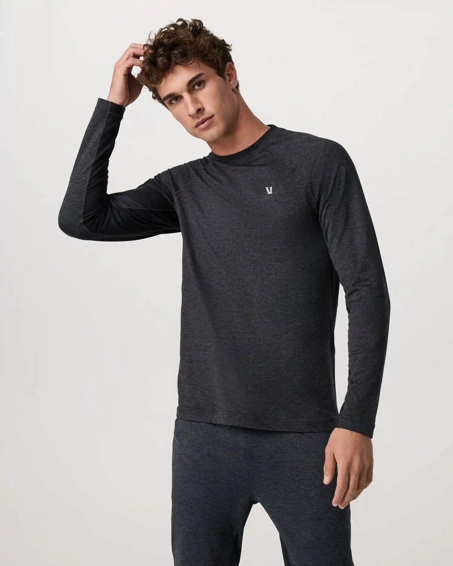 Long Sleeve Ponto Hybrid Baselayer | Charcoal Heather