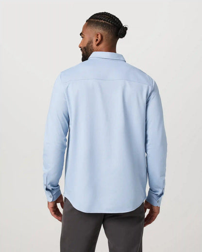 Long Sleeve Knit Oxford Button Down - Classic Fit | Blue Dusk